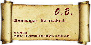 Obermayer Bernadett névjegykártya